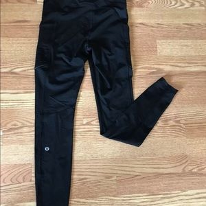 All Black Lululemon Luxtreme Training Pants sz4